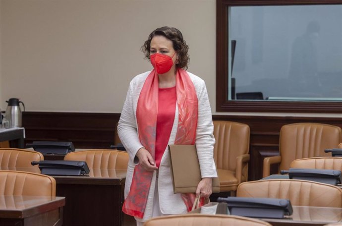 Archivo - La presidenta de la Comisión del Pacto de Toledo, Magdalena Valerio, a su llegada a la Comisión de Trabajo, Inclusión, Seguridad Social y Migraciones en el Congreso de los Diputados