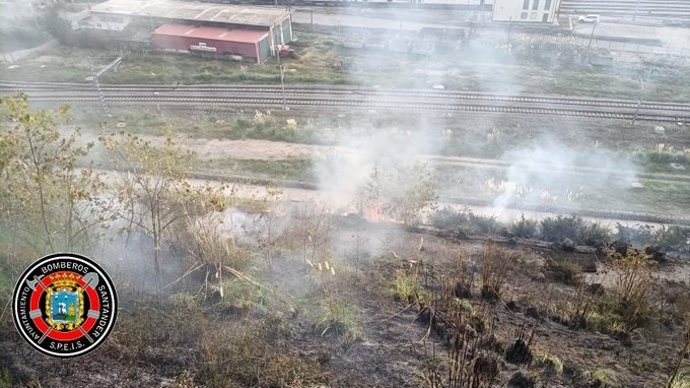 Incendio en el parque del Agua