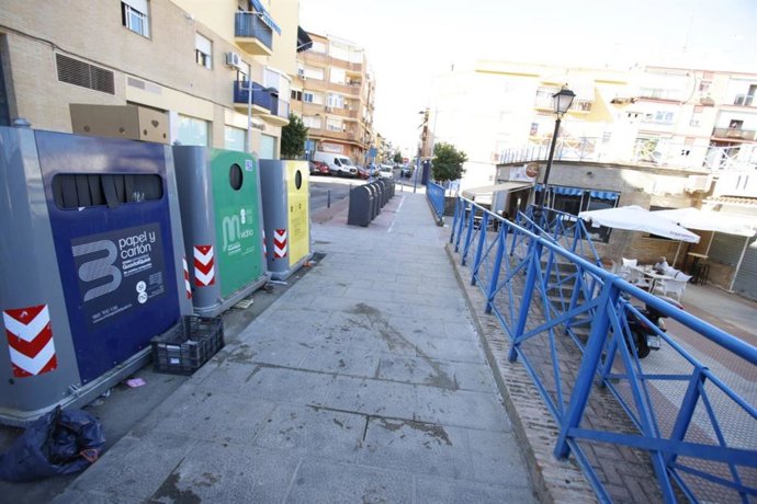 Navarra, una de las calles del barrio de Lepanto que se verá beneficiada de esta limpieza extraordinaria.