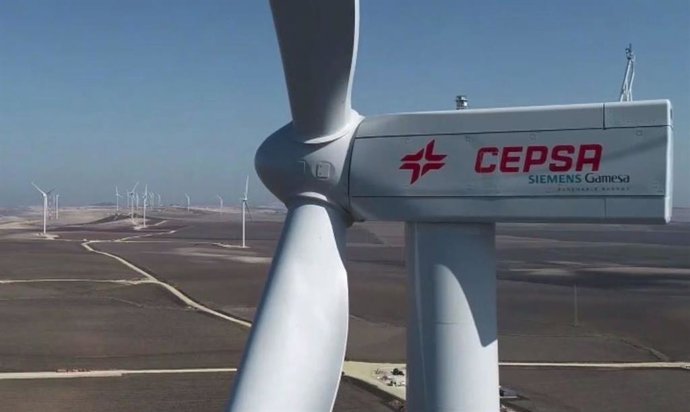 Parque eólico de Cepsa en Jerez de la Frontera (Cádiz).