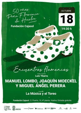 Cartel del encuentro 'La Música y el toro' de la Fundación Cajasol en Huelva