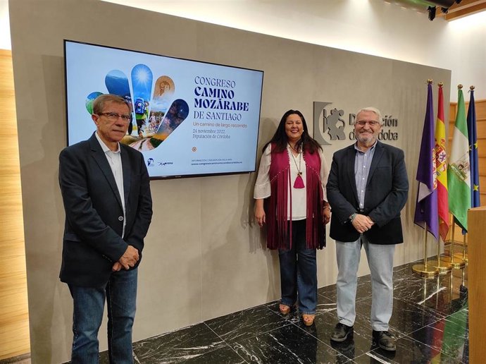 La presidenta de Iprodeco, Dolores Amo, en la presentación del congreso 'Camino mozárabe de Santiago. Un camino de largo recorrido'.