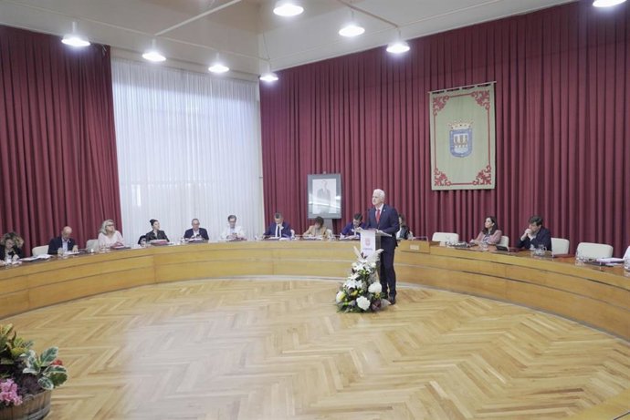 Imagen de la primera jornada en Logroño del Debate sobre el Estado de la Ciudad 2022, con el discurso del alcalde Pablo Hermoso de Mendoza.