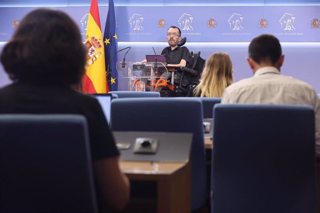 El portavoz de Unidas Podemos en el Congreso, Pablo Echenique.