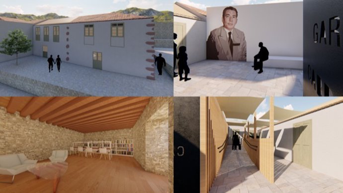 Infografía del proyecto de rehabilitación de la casa del poeta Pedro García Cabrera