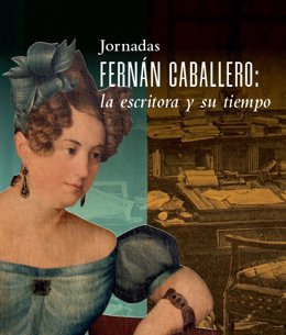 Cartel anunciador de la jornada en torno a la figura de Fernán Caballero en la Academia de Buenas Letras.