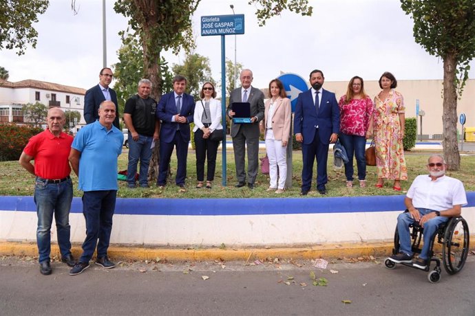 Inauguración en Málaga de la glorieta dedicada a José Gaspar Anaya Muñoz