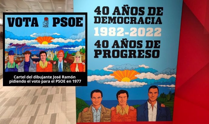 Cartel de la exposición '40 años de progreso'