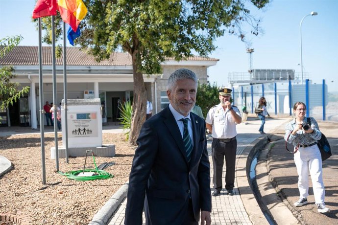 El ministro del Interior, Fernando Grande-Marlaska, a su llegada a una reunión con el ministro de Administración Interna de Portugal