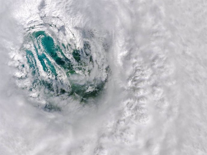 Ojo del huracán Ian visto desde el espacio