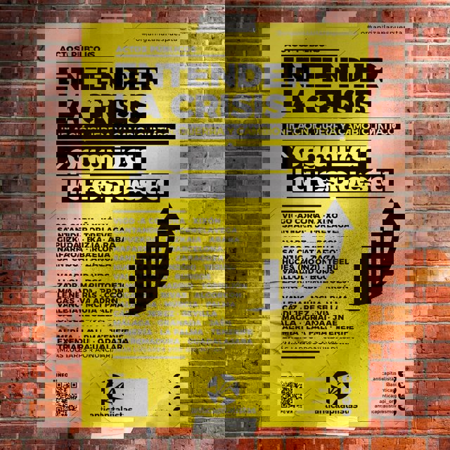 Cartel de la campaña ante la crisis global por la inflación y la guerra de Ucrania