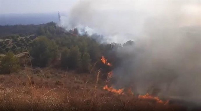 Incendio forestal en el paraje Colmenarejo de Nerja