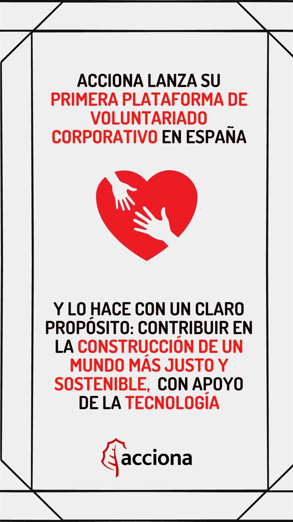 Acciona lanza su primera plataforma sobre Voluntariado Corporativo en España