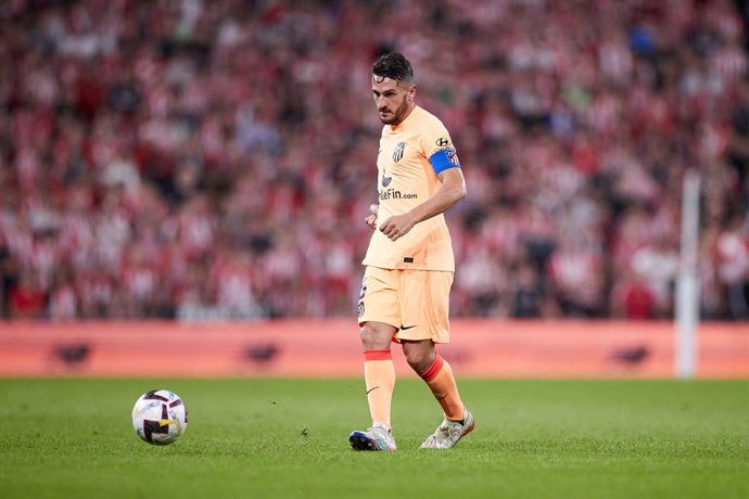 Koke Resurreccion of Atletico de Madrid in action during the La Liga Santander match between Athletic Club and Atletico de Madrid at San Mames on October 15, 2022, in Bilbao, Spain.