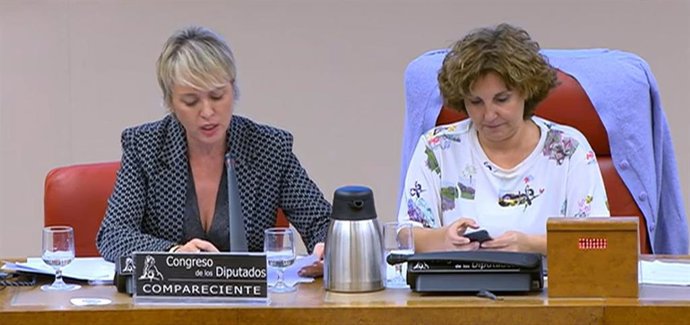 La secretaria de Estado de Digitalización e Inteligencia Artificial, Carme Artigas, durante su comparecencia este lunes en la Comisión de Asuntos Económicos del Congreso de los Diputados para exponer el proyecto de presupuestos