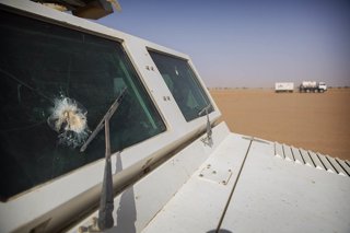 Archivo - Ataque contra un vehículo de la MINUSMA en Malí