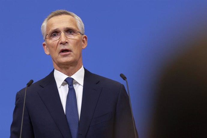 11 October 2022, Belgium, Brussels: NATO Secretary General Jens Stoltenberg speaks during a press conference in Brussels. Photo: Nicolas Landemard/Le Pictorium Agency via ZUMA/dpa