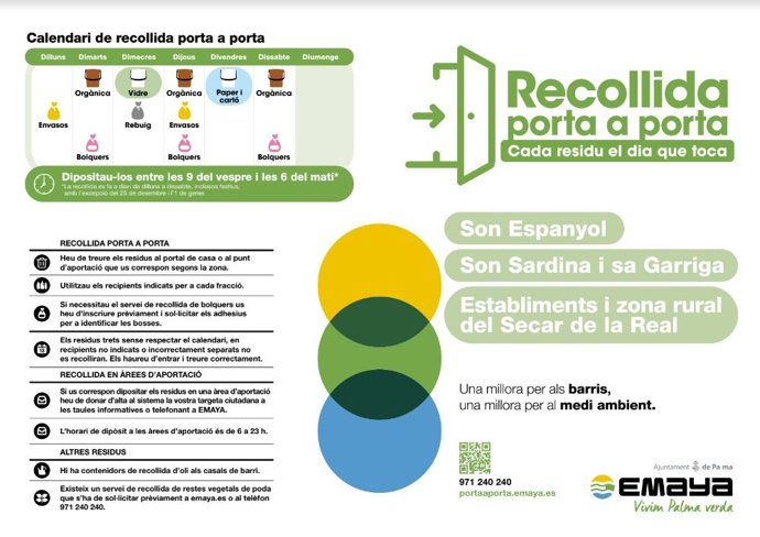 Cartel de la recogida selectiva de Emaya.