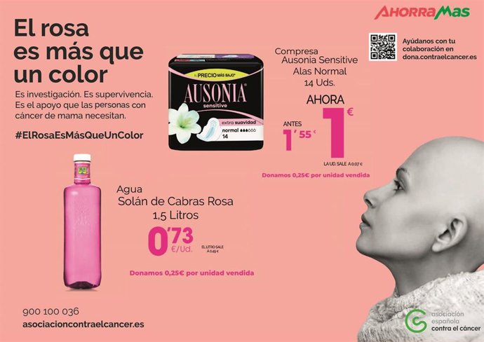 Ahorramas colabora con la Asociación Española contra el Cáncer