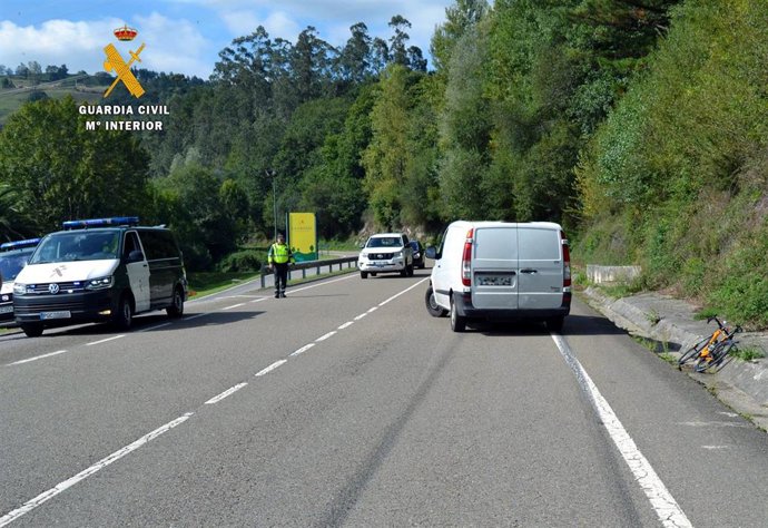 Carretera donde se produjo el atropello del ciclist