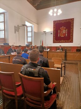 Primera sesion del juicio en la Audiencia de Granada contra el acusado de matar a una joven en el Polígono de Juncaril, en Albolote (Granada). ARCHIVO.