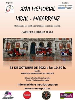 Cartel carrera Memorial Vidal-Matarranz, que se celebra el domingo en Valladolid