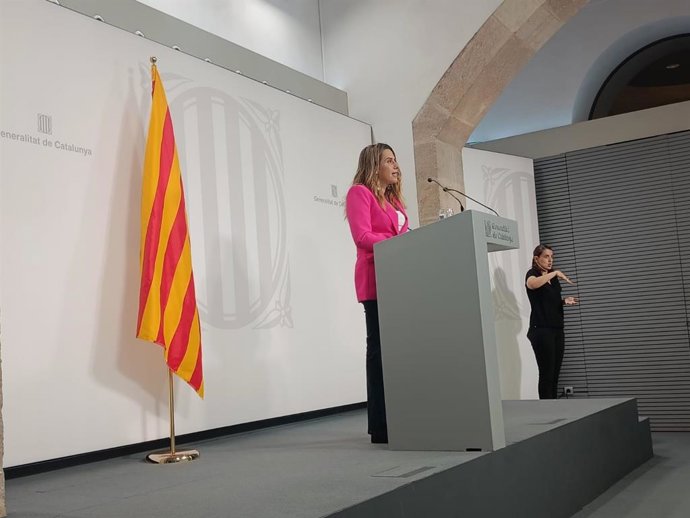 La portavoz del Govern, Patrícia Plaja, en rueda de prensa posterior al Consell Executiu.