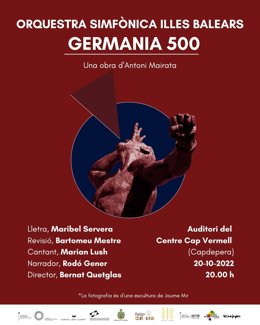 La Orquesta Sinfónica de Baleares interpretará 'Germania 500' en Capdepera.