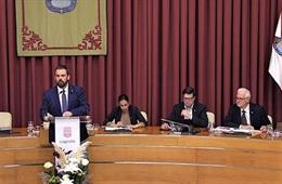 Iván Reinares, portavoz del PSOE en Logroño, durante su intervención en la segunda jornada del Debate sobre el Estado de la Ciudad 2022.
