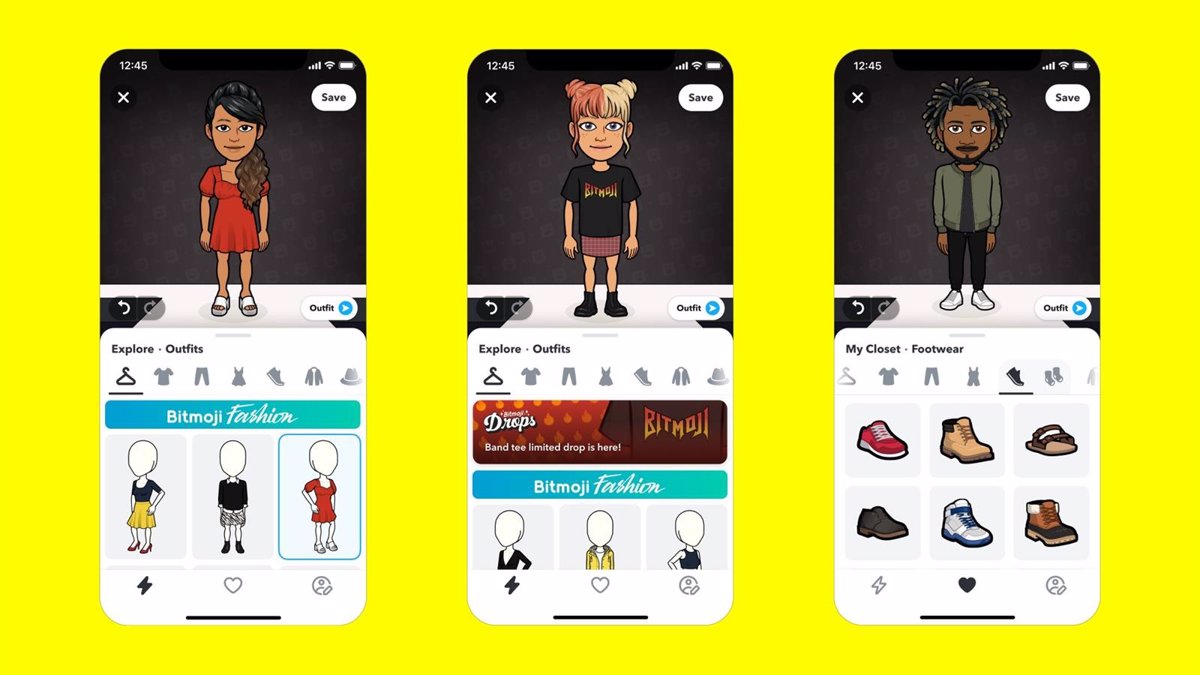 Snapchat destaca la amplia personalización de su avatar Bitmoji en su 15º  aniversario