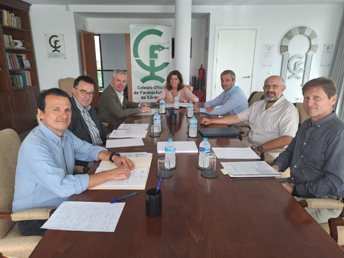 La delegada de Salud y Consumo, María Jesús Botella, en su reunión con el Colegio de Farmacéuticos.