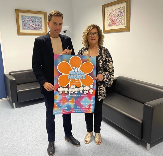 El presidente de la FRM, Daniel Osés, y la Presidenta de ASPACE Rioja, Manuela Muro, han mantenido un encuentro para coordinar la difusión de la Marcha en todos los municipios de La Rioja