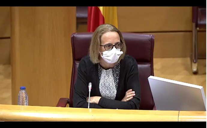 Archivo - La secretaria general de Financiación Autonómica y Local, Inés Olóndriz de Moragas, en la comisión de presupuestos del Senado.