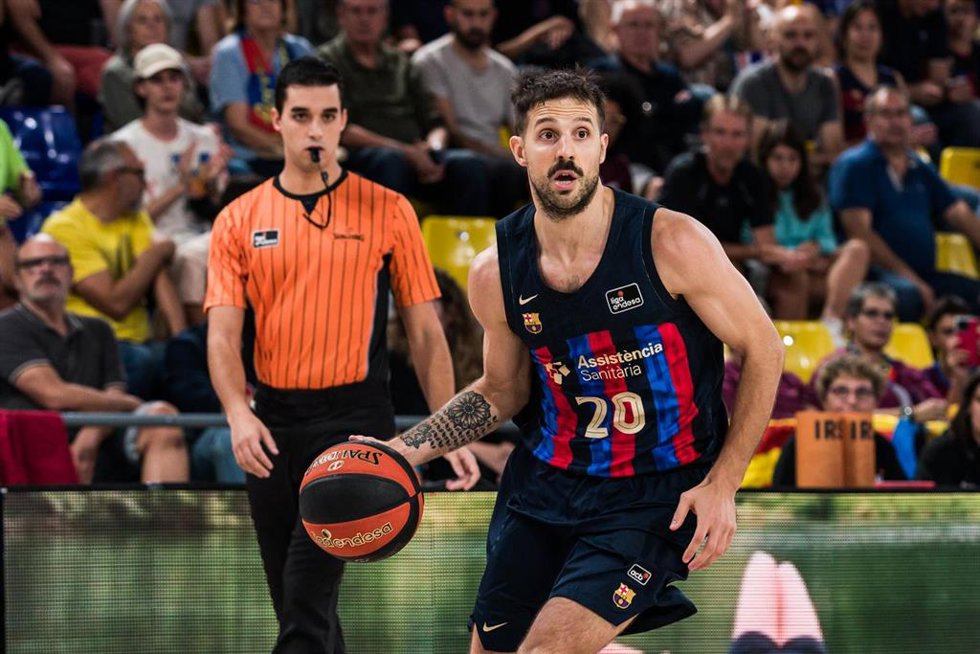 Nico Laprovittola durante un partido con el Bara
