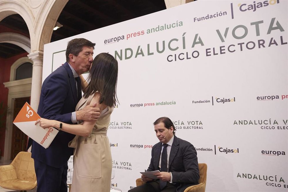 Archivo - Juan Marín, participa en el Encuentro Informativo "Andalucía Vota" Ciclo electoral