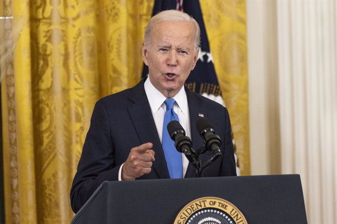 30 September 2022, US, Washington: US President Joe Biden speaks during a reception to celebrate the Jewish new year in the East Room of the White House in Washington. Photo: Aaron Schwartz/SOPA Images via ZUMA Press Wire/dpa