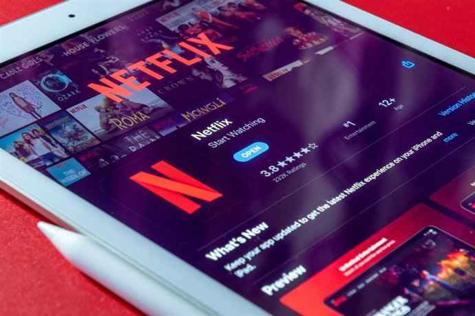 La aplicaicón de Netflix en un dispositivo móvil