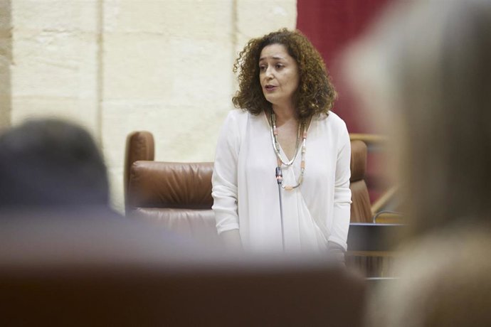 La portavoz del Grupo Por Andalucía, Inmaculada Nieto, en una foto de archivo en el Parlamento andaluz.