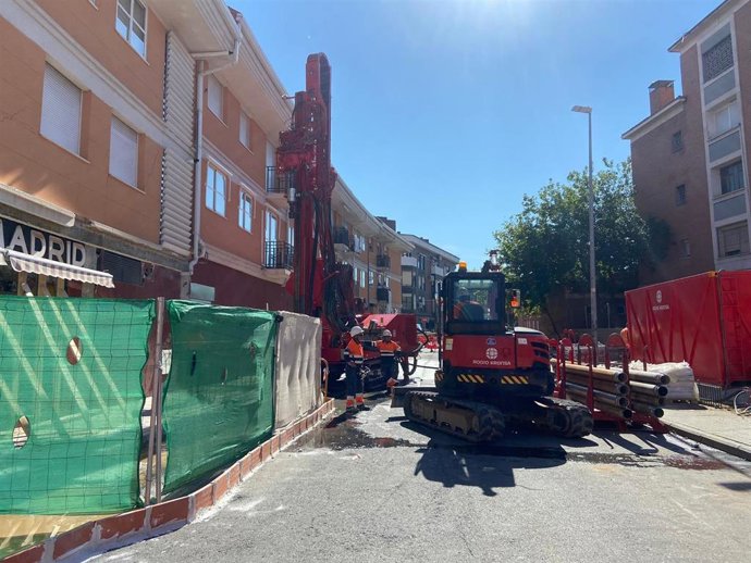 Obras de consolidación de la Línea 7B de Metro en San Fernando de Henares