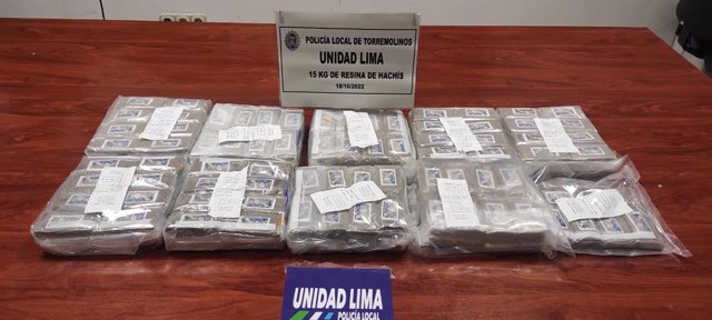 Droga intervenida en una operación por la Policía Local de Torremolinos