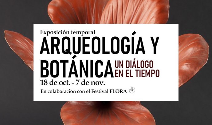 Cartel de la exposición temporal 'Arqueología y Botánica: Un diálogo en el tiempo'.