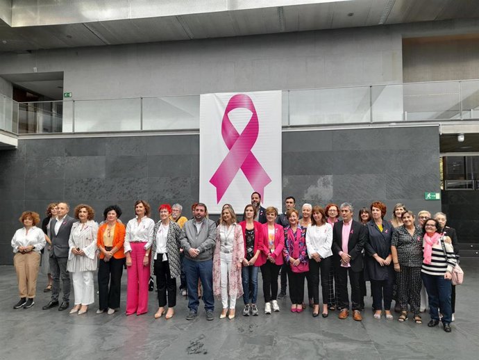 El presidente Hualde, durante el acto del Día Internacional del Cáncer de Mama