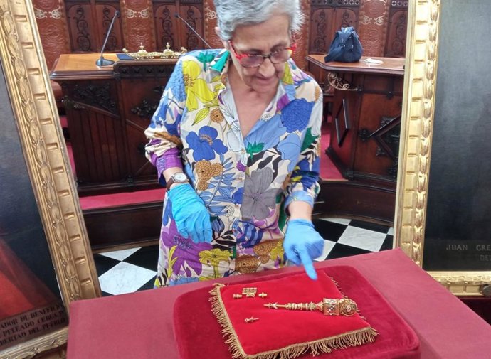 La Llave del Reino de Mallorca, cuando fue presentada en Cort, el pasado mes de agosto.