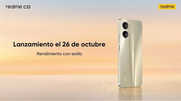 Cartel de lanzamiento del nuevo realme C33