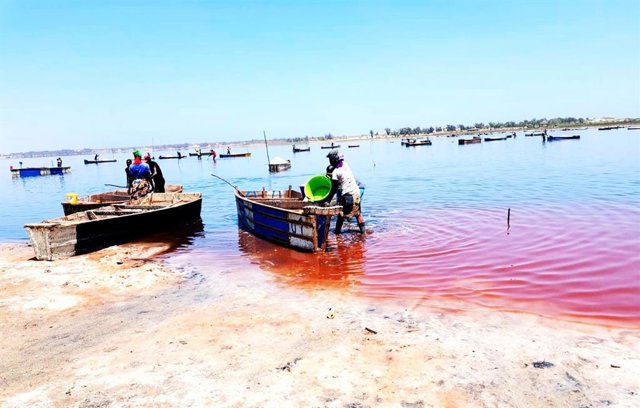 Lago Rosa en Senegal