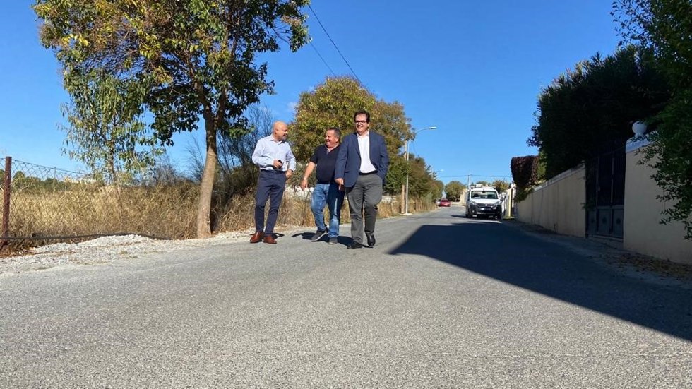 Antonio Jesús Rodríguez durante su visita a Alcóntar (Almería)