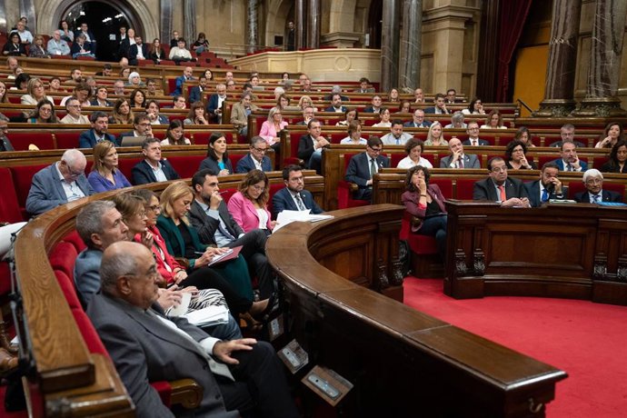 El pleno del Parlament,a 19 de octubre de 2022.