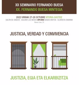 Archivo - Vitoria-Gasteiz acogerá los próximos dias 27 y 28 de octubre el seminario 'Justicia, verdad y convivencia'