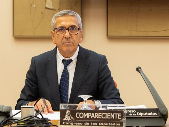 El presidente del Instituto de Crédito Oficial (ICO), José Carlos García de Quevedo, en una comparecencia en el Congreso