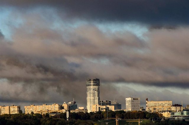 Columnas de humo en Kiev tras un ataque de las Fuerzas Armadas de Rusia